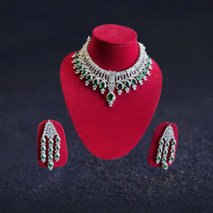 Ad jewellery  With green semi precious colour stones