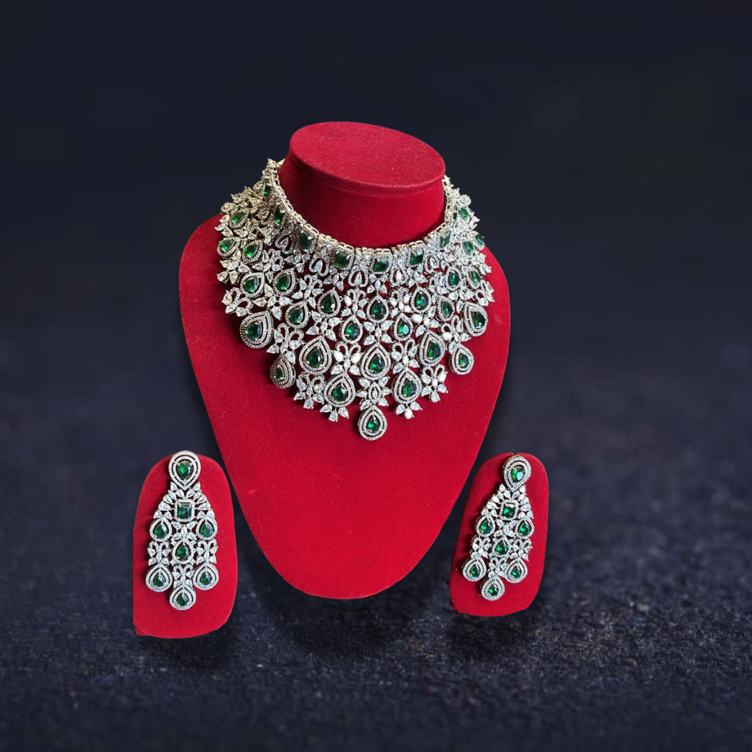 Choker ad jewellery  Green segment  Bridal collection